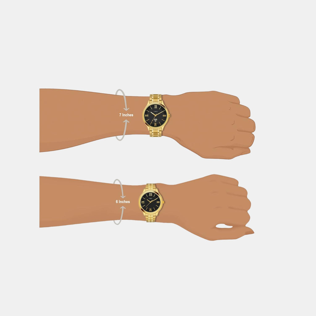 Timex Round Quartz Analog Couple watch