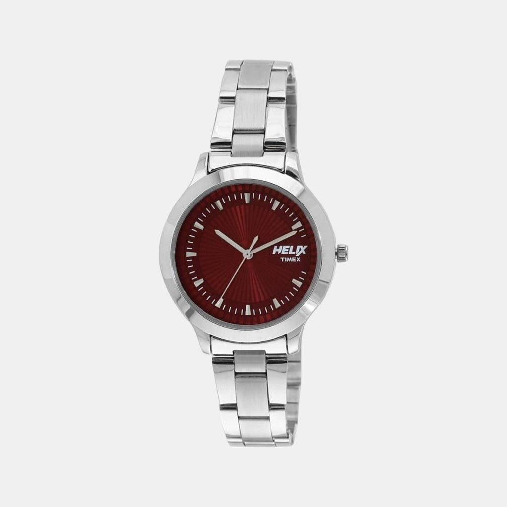 Helix Round Red Analog watch