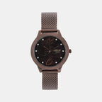 Helix Round Brown Analog watch