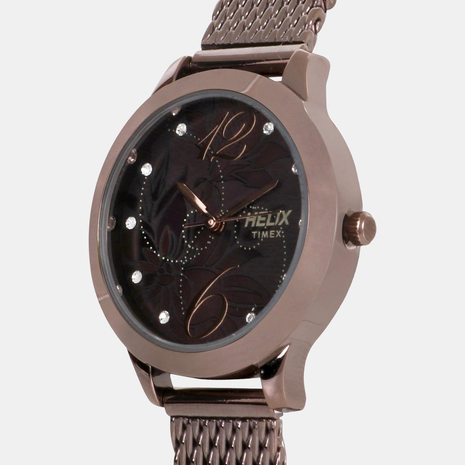 Helix Women Round Brown watch