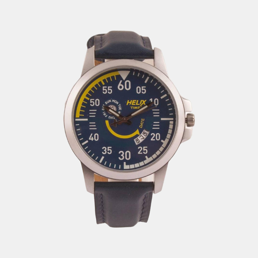 Helix Round Blue Analog watch