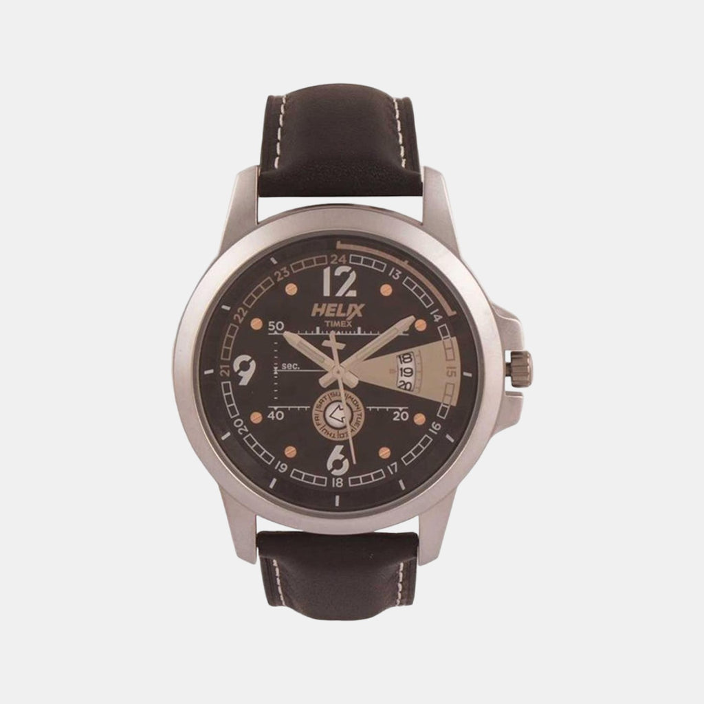 Helix Round Black Analog watch