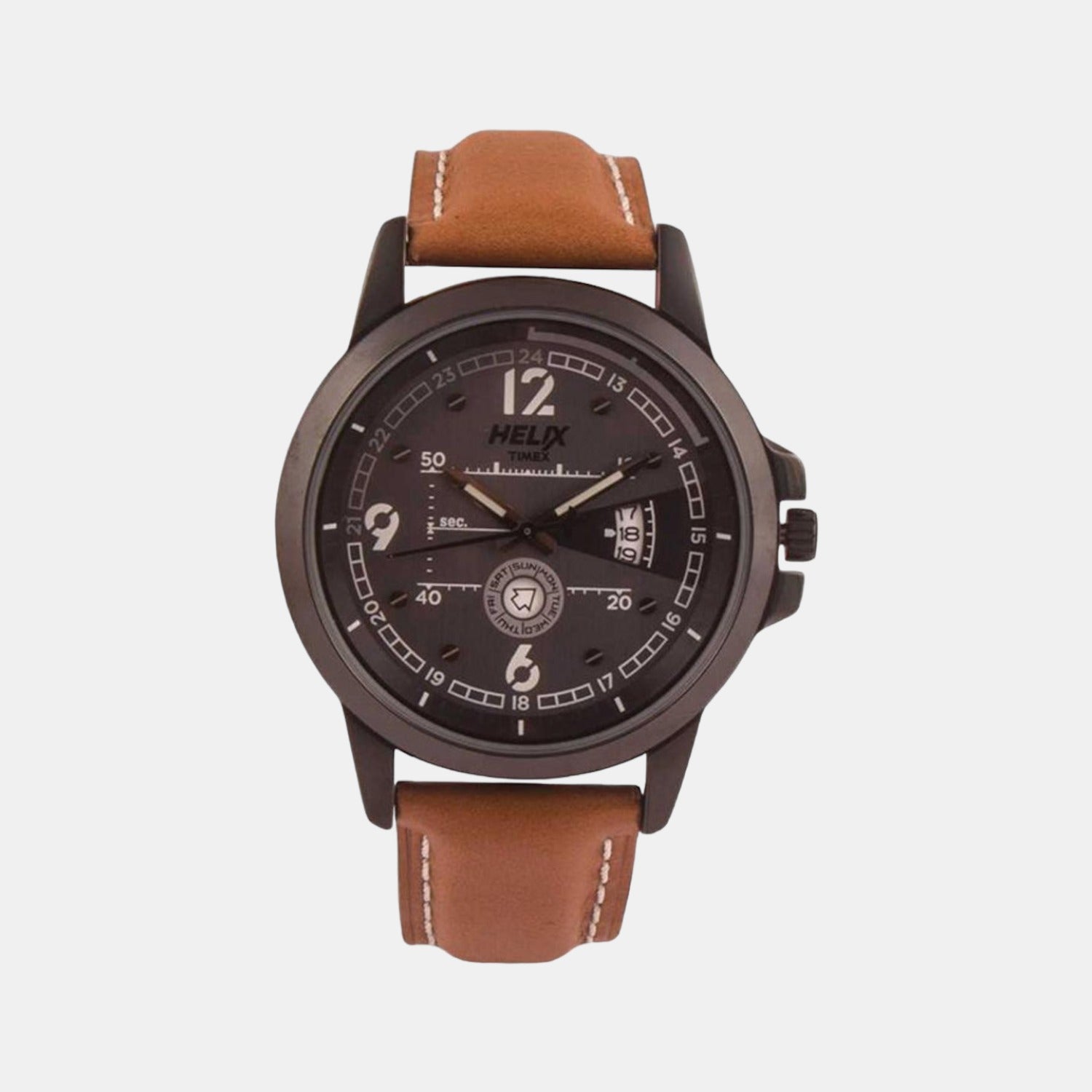 Helix Round Grey Analog watch