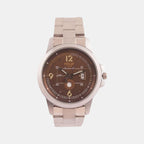 Helix Round Brown Analog watch