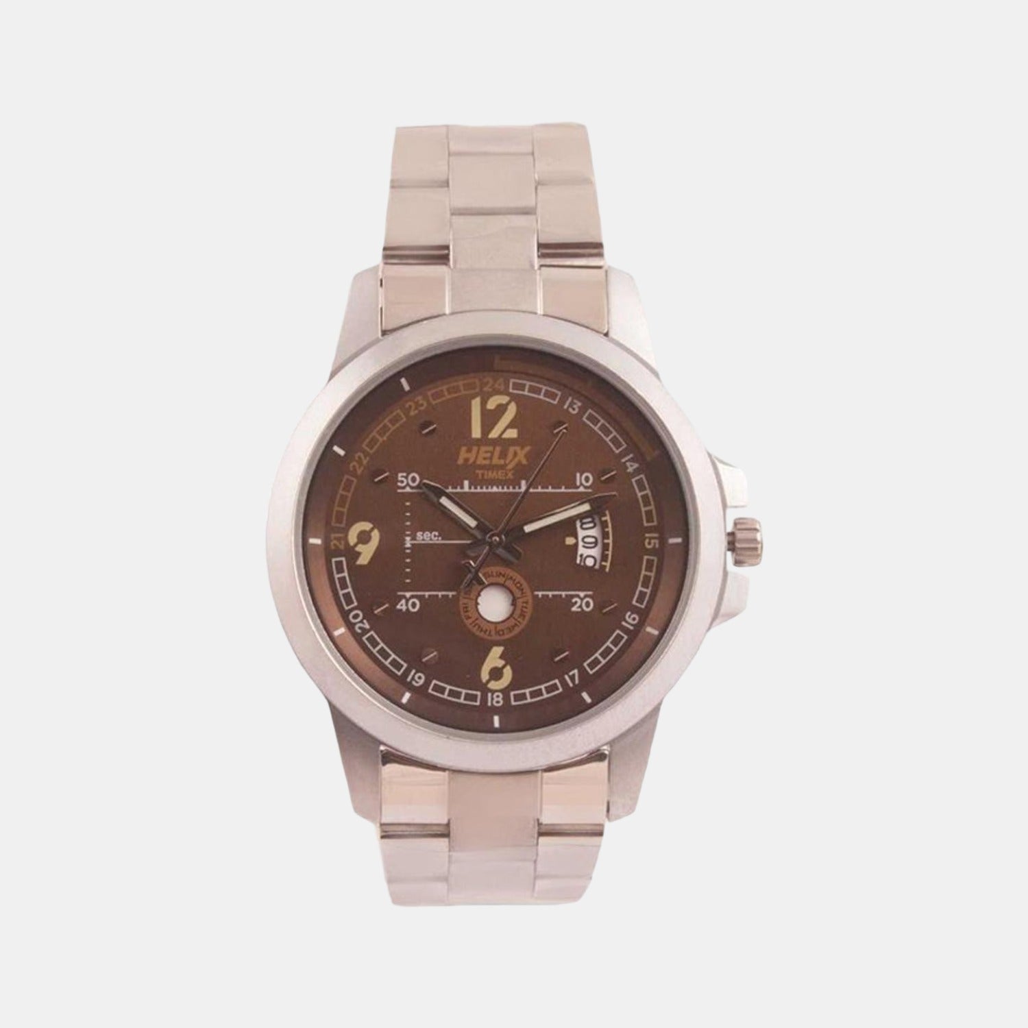 Helix Round Brown Analog watch