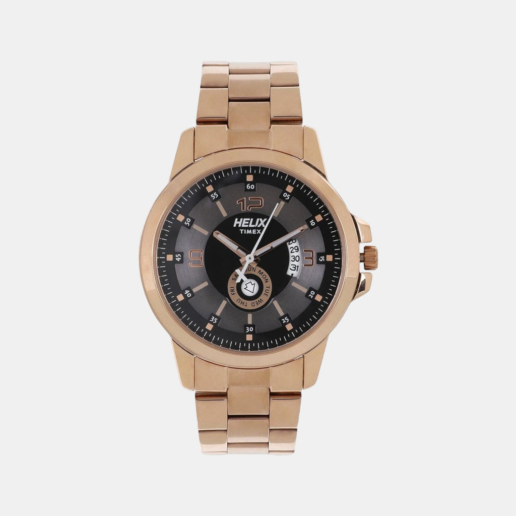 Helix Round Black Analog watch