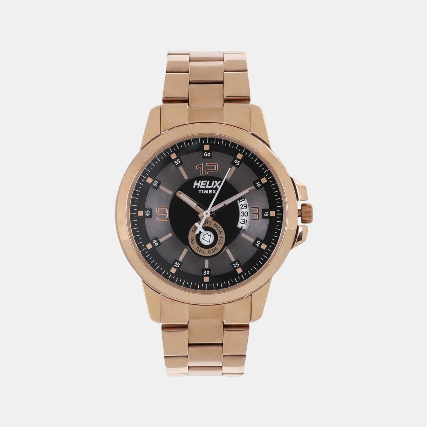 Helix Round Black Analog watch