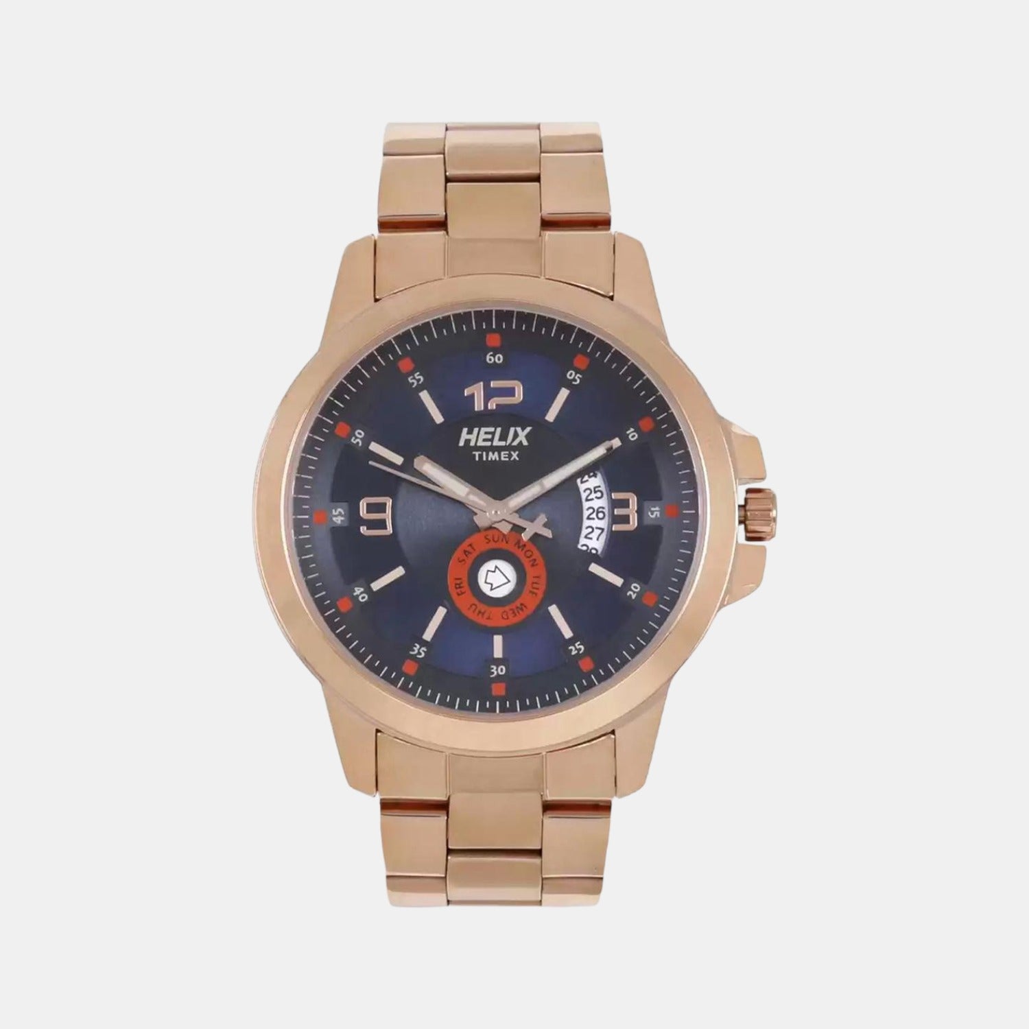 Helix Round Blue Analog watch