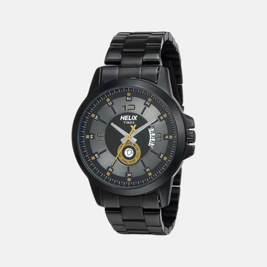 Helix Round Black Analog watch
