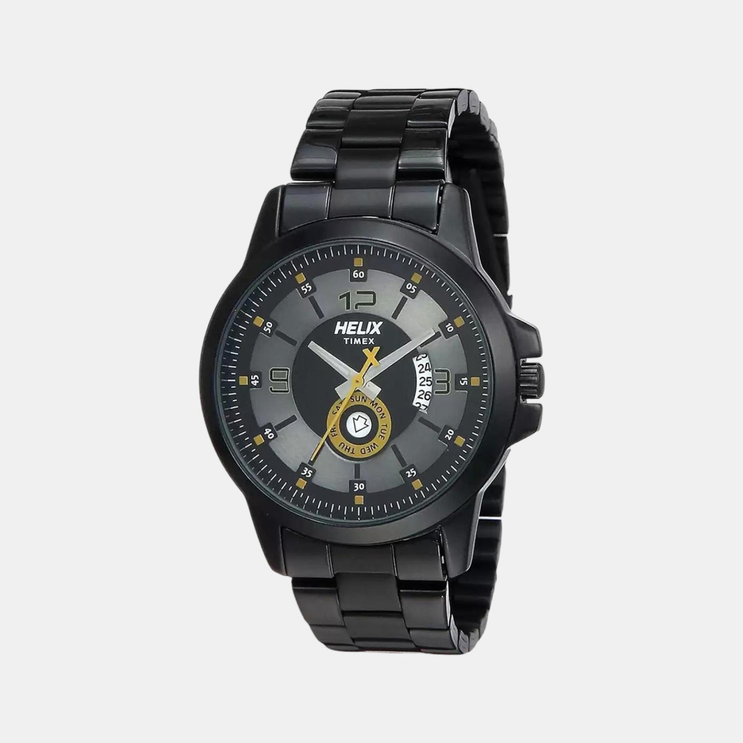 Helix Round Black Analog watch