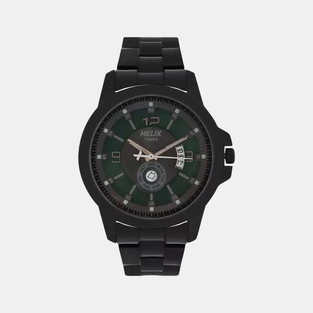 Helix Round Black Analog watch