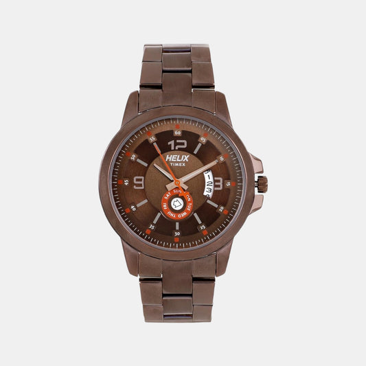 Male Brown Analog Stainless Steel Watch TW023HG22