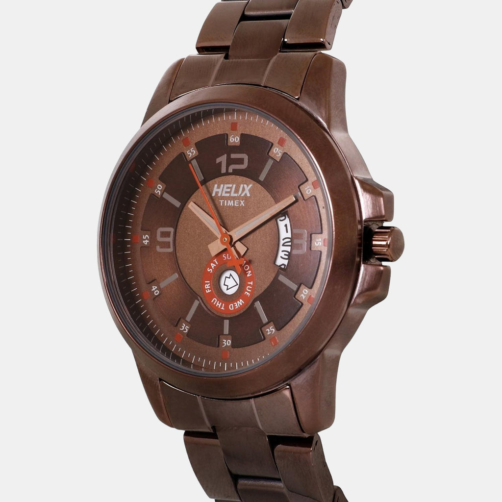 Helix Men Round Brown watch