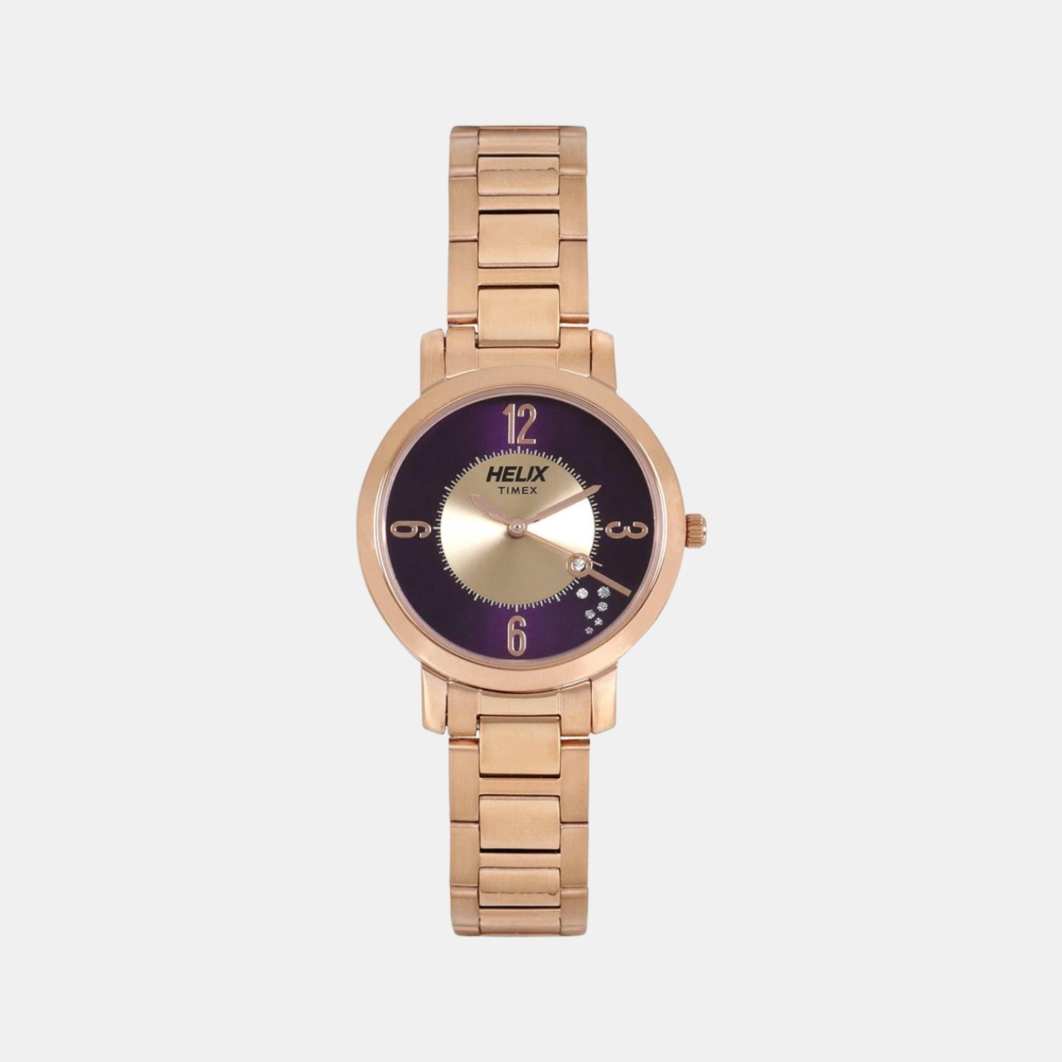 Helix Round Purple Analog watch