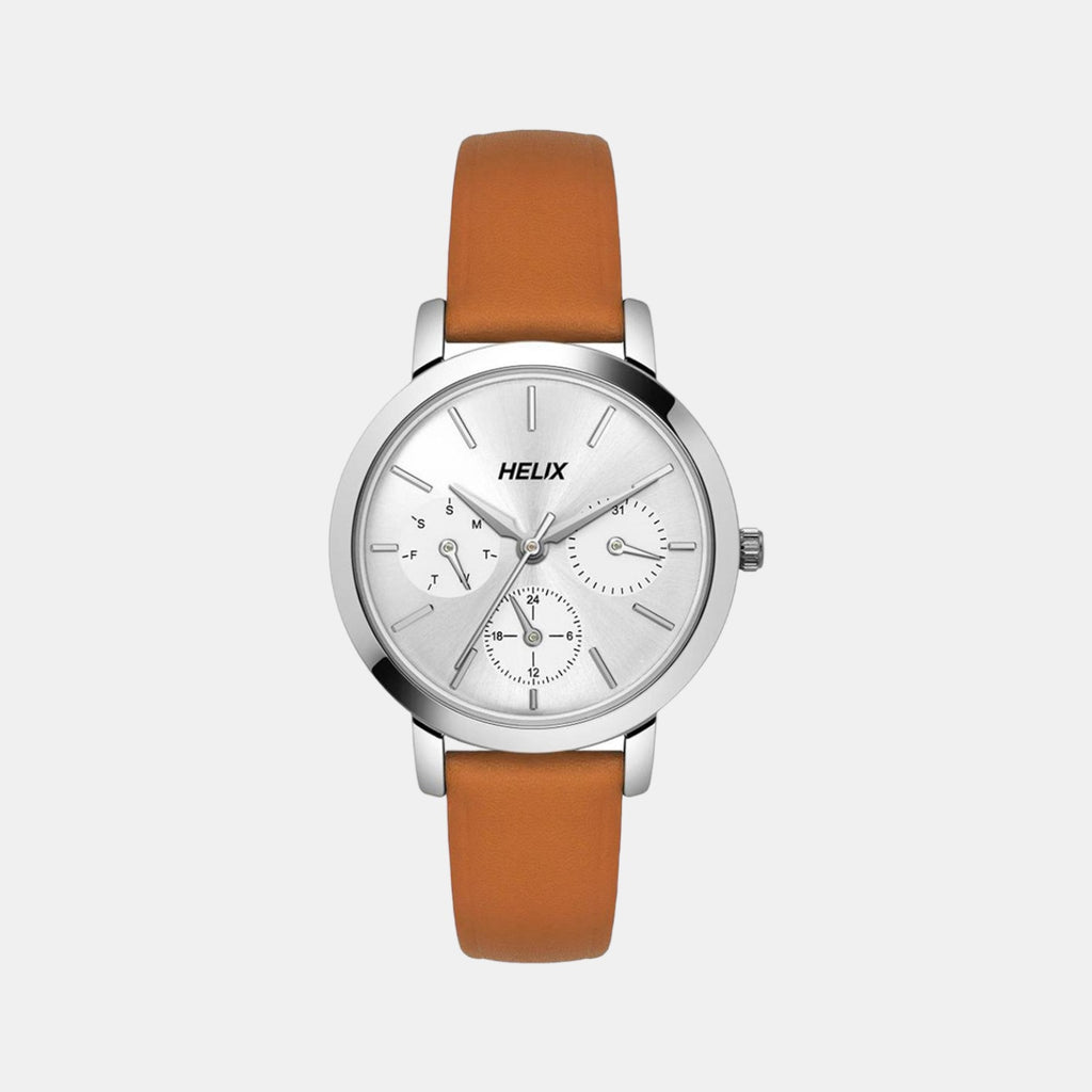 Helix Round Silver Chronograph watch