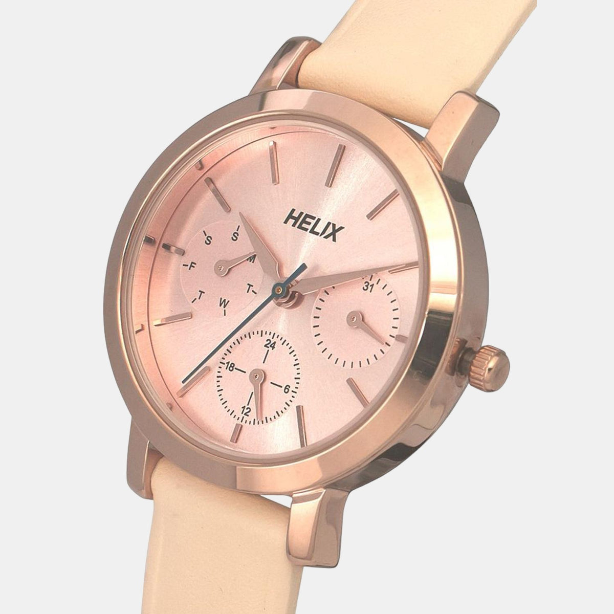 Helix Leather Pink watch