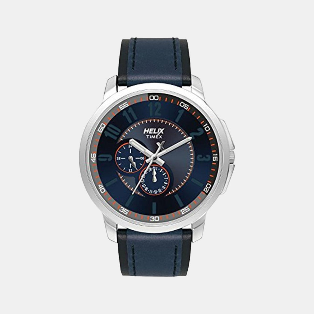 Helix Round Blue Analog watch