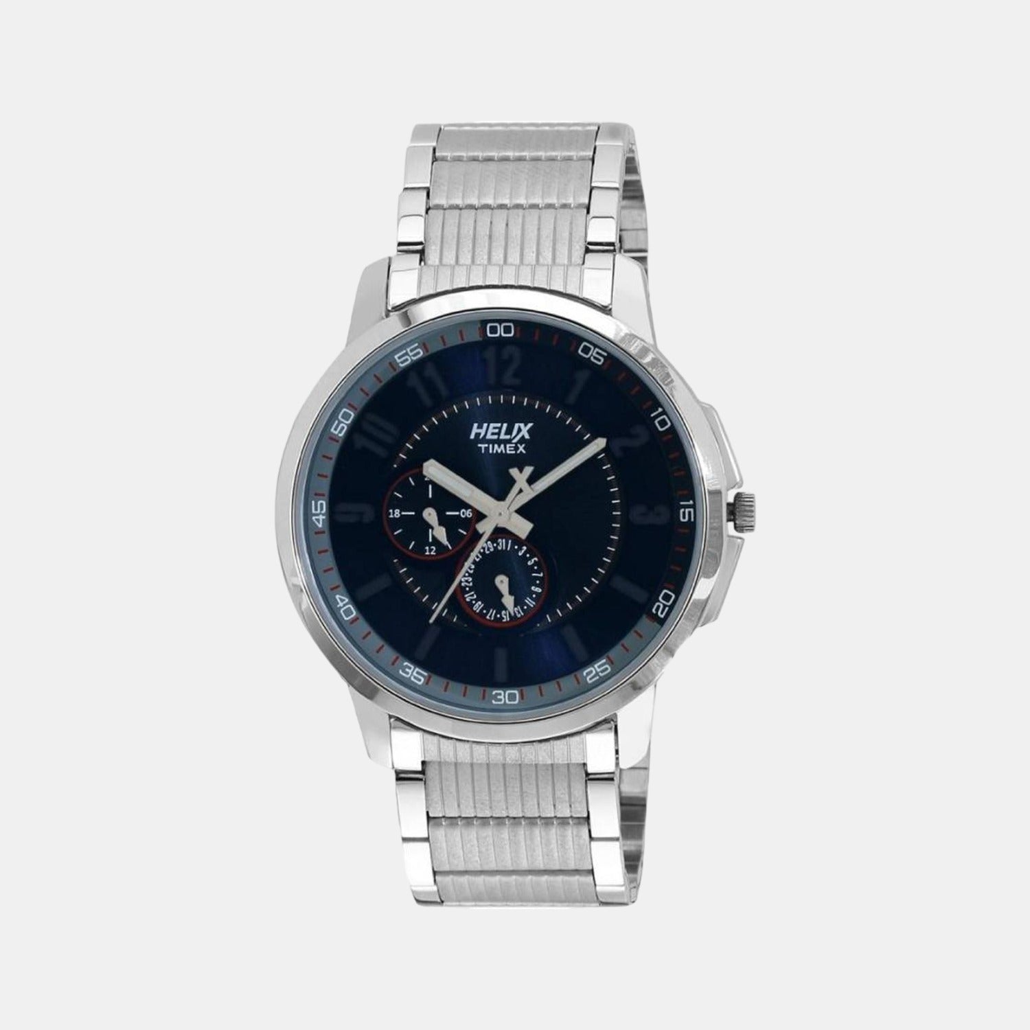 Helix Round Blue Analog watch
