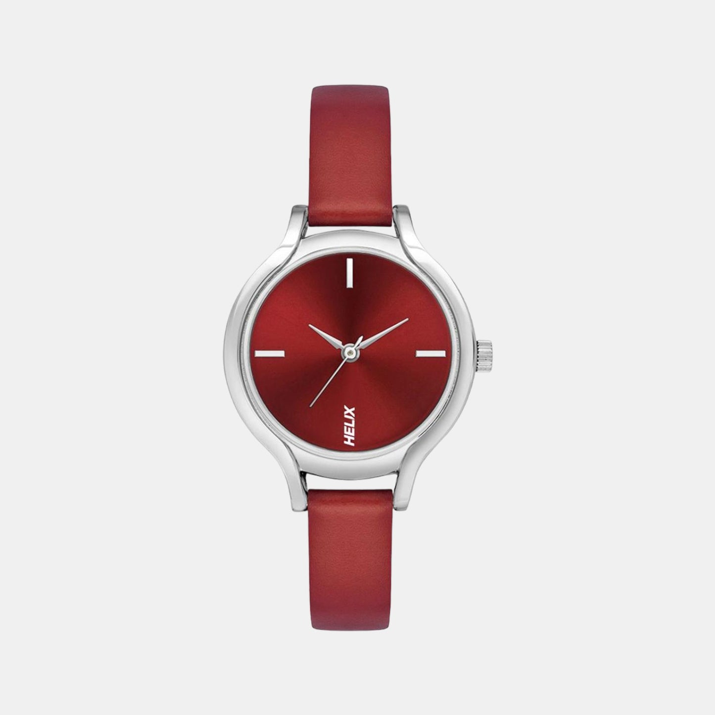 Female Red Analog Leather Watch TW027HL20