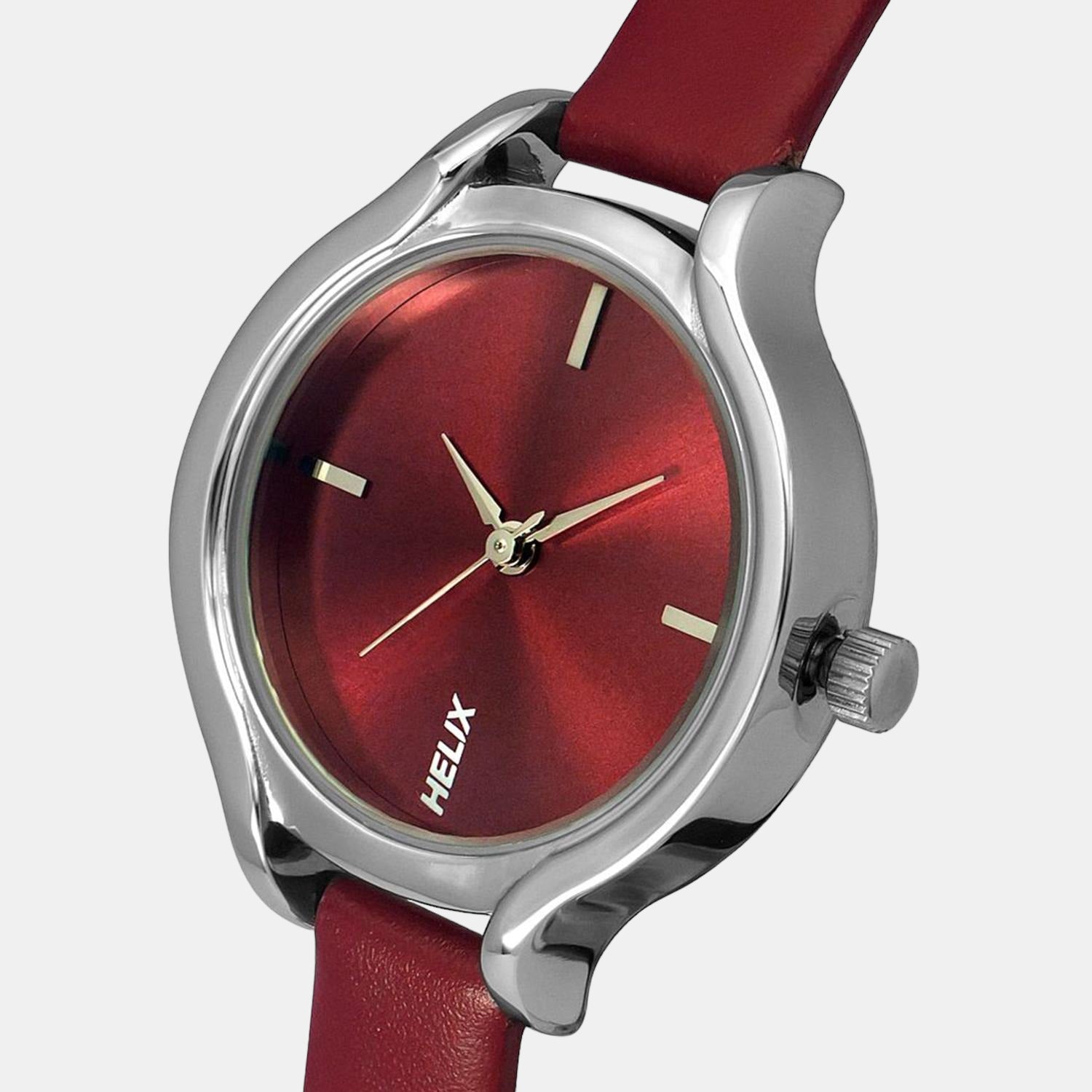 Helix Leather Red watch