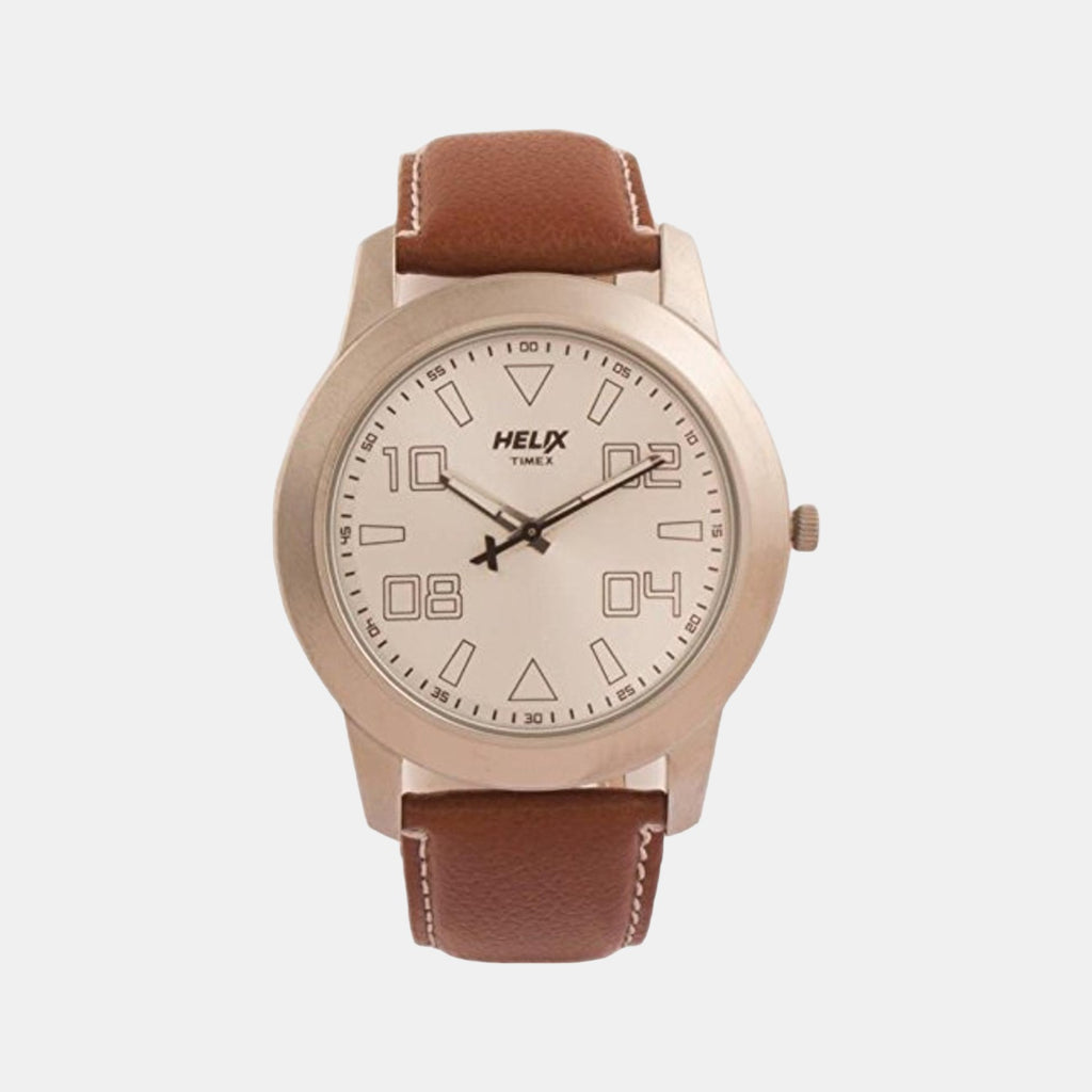 Helix Round Beige Analog watch