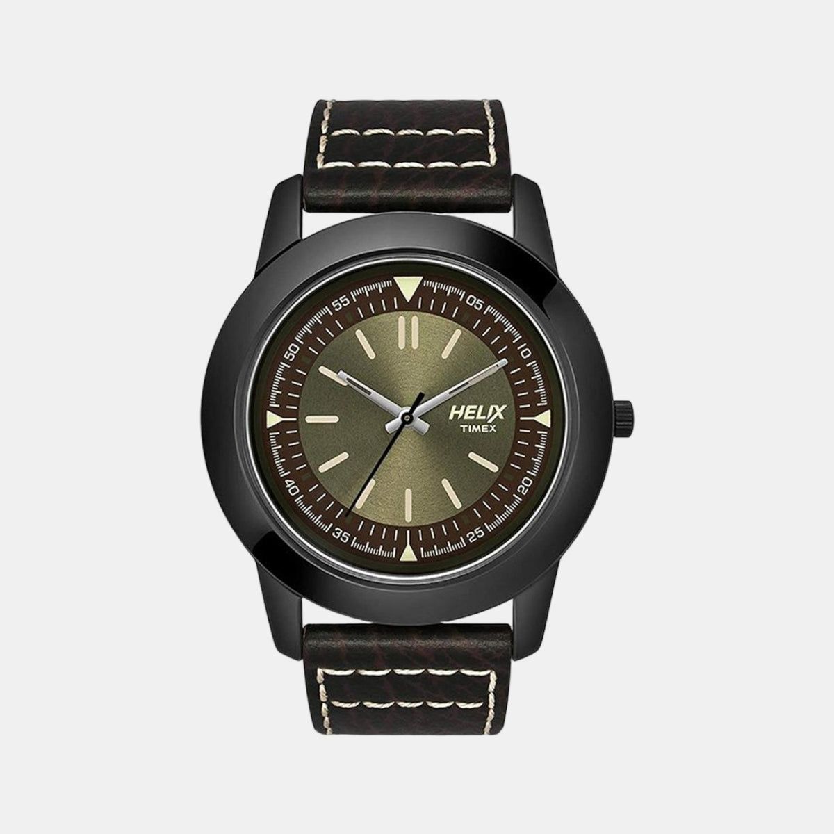 Helix Round Green Analog watch