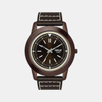 Helix Round Brown Analog watch