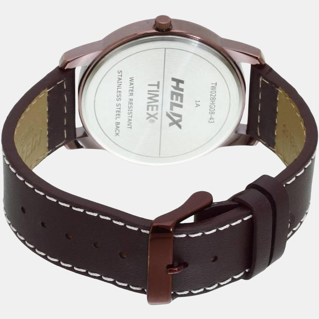 Helix Men Round Brown watch