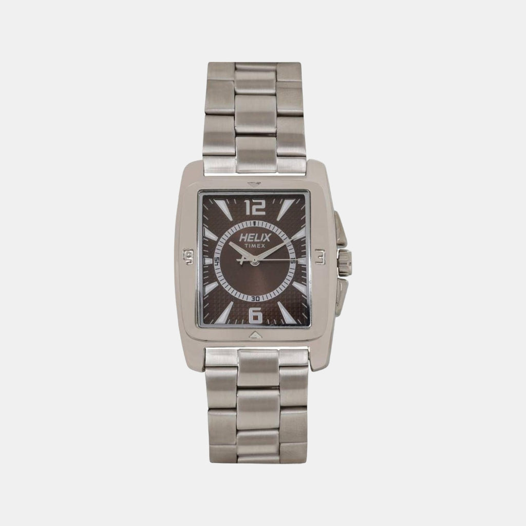 Helix Square Brown Analog watch