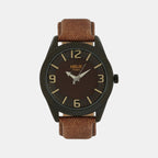 Helix Round Brown Analog watch