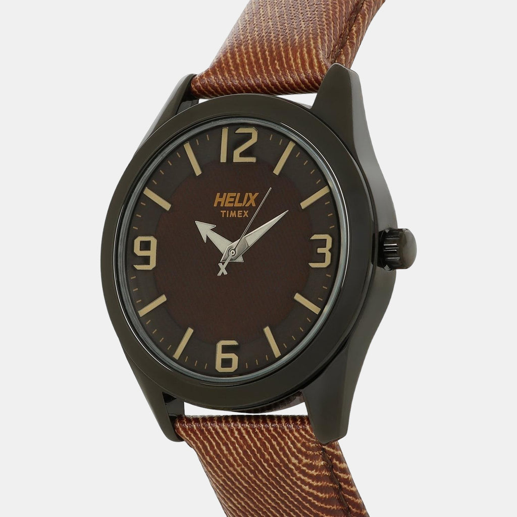 Helix Men Round Brown watch