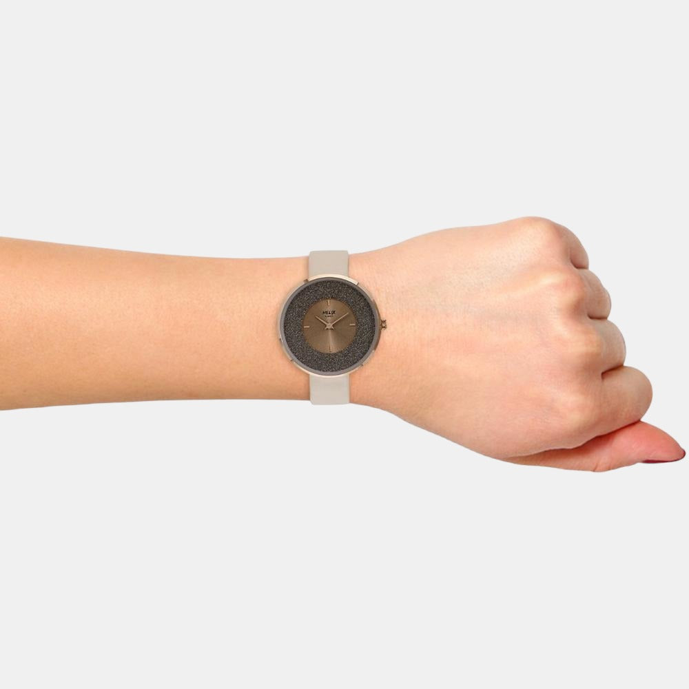 Helix Leather Rose Gold watch