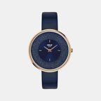 Helix Round Blue Analog watch