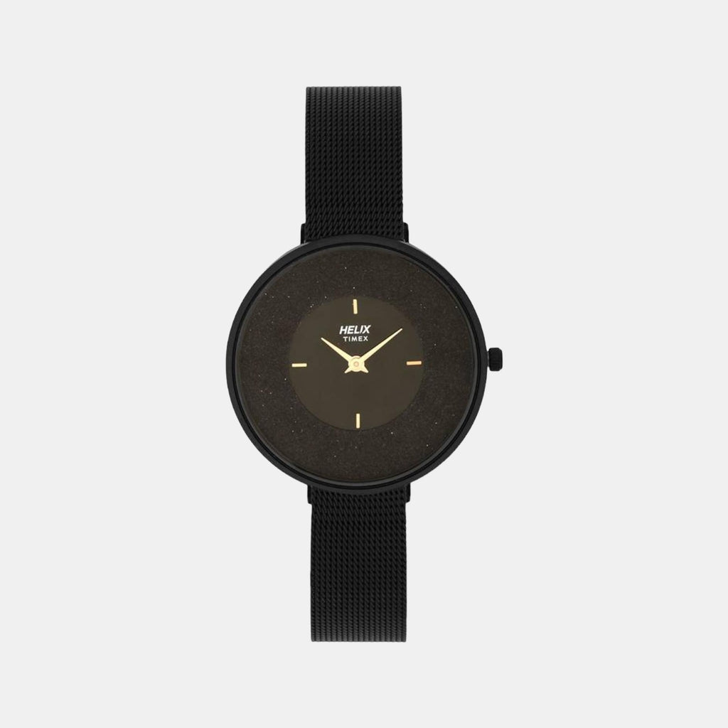 Helix Round Black Analog watch