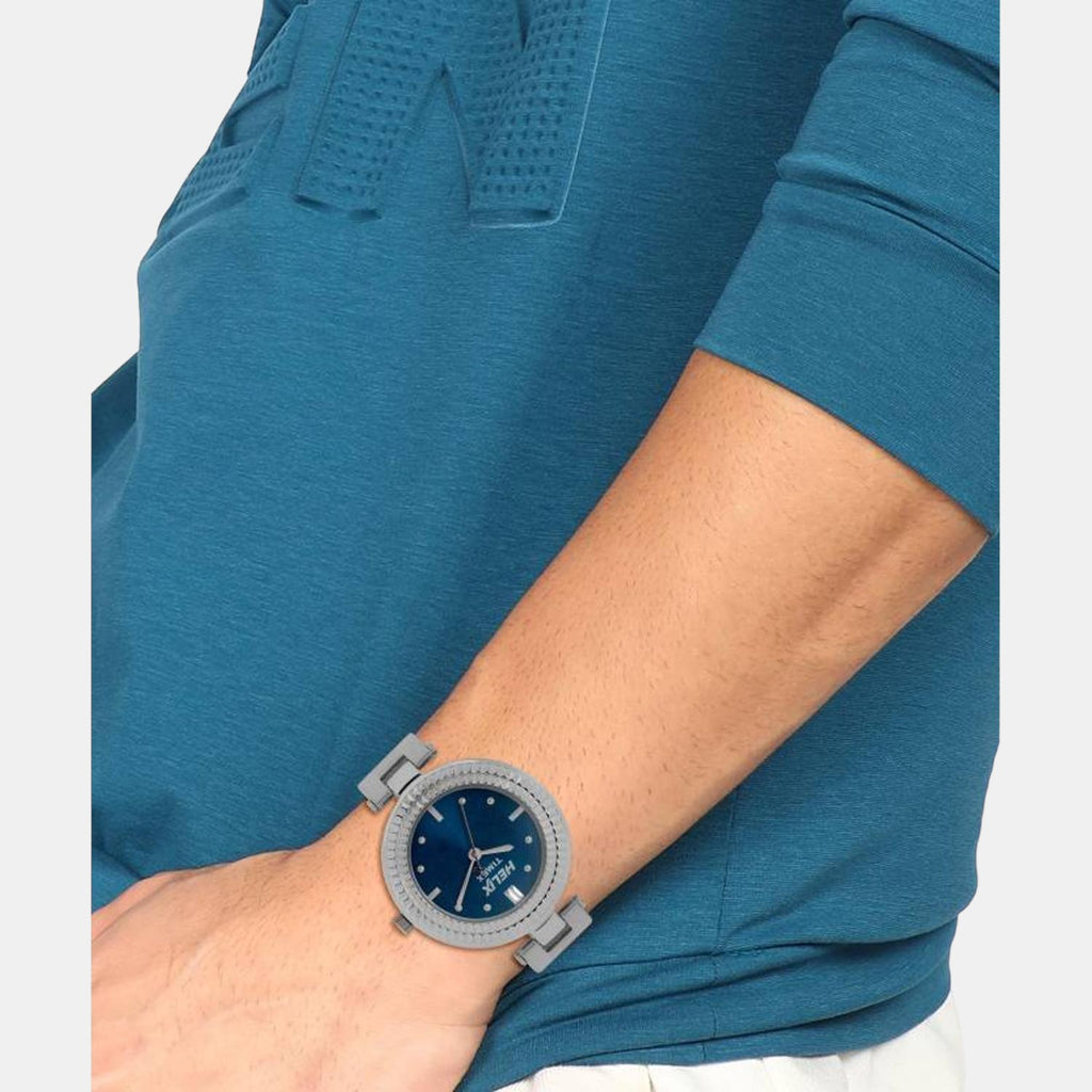 Helix Leather Silver watch