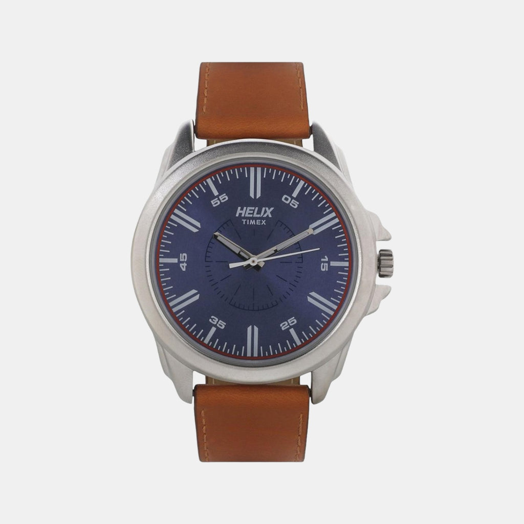 Helix Round Blue Analog watch