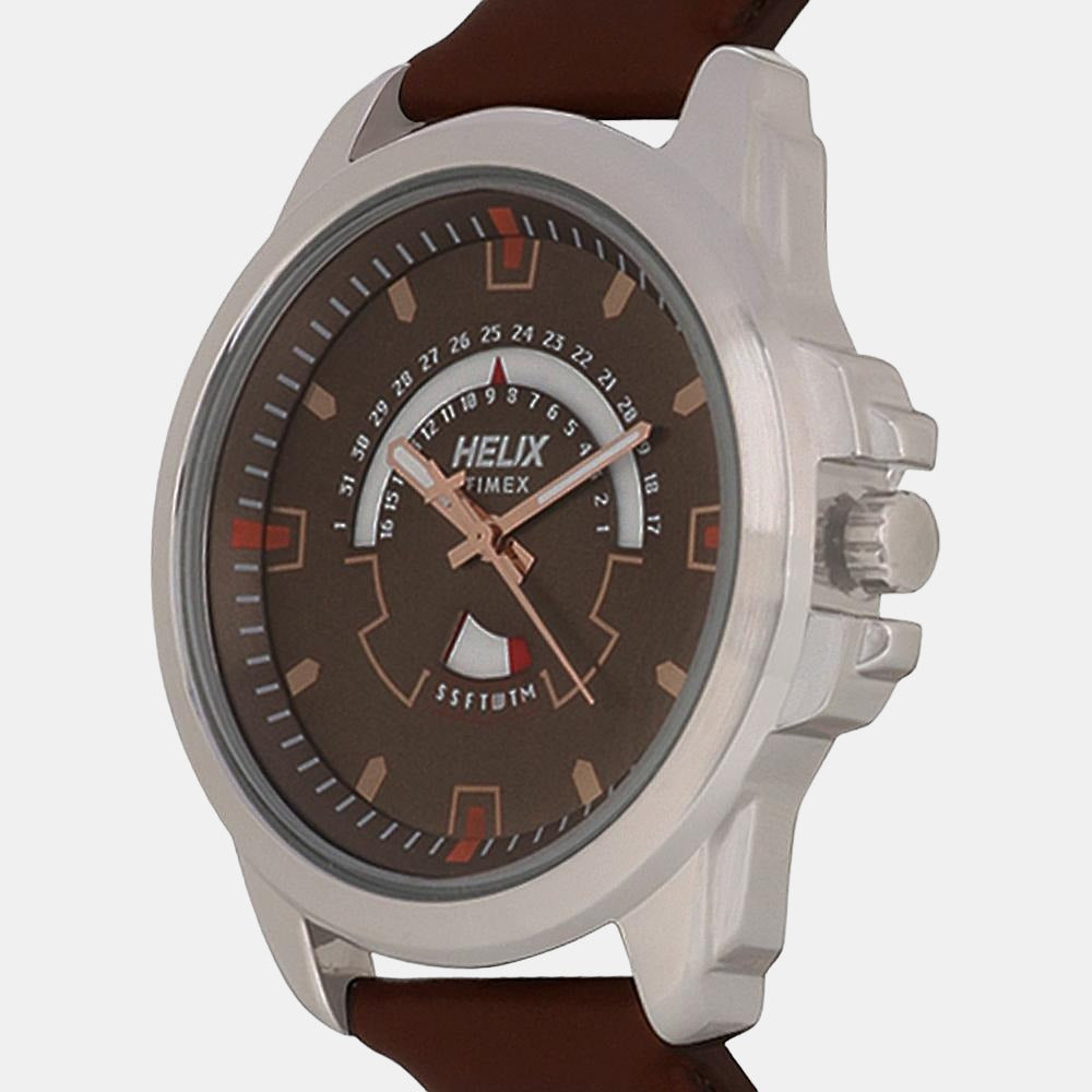 Helix Men Round Brown watch