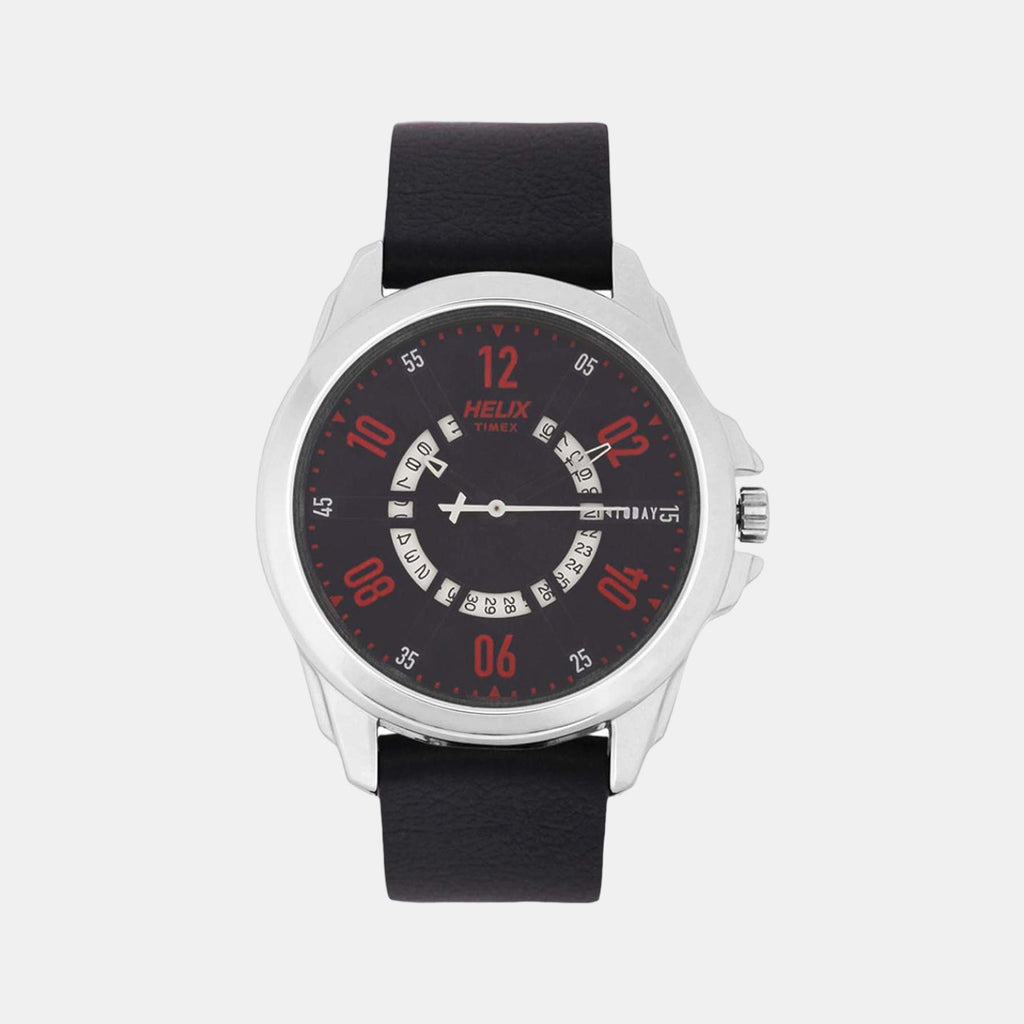 Helix Round Black Analog watch