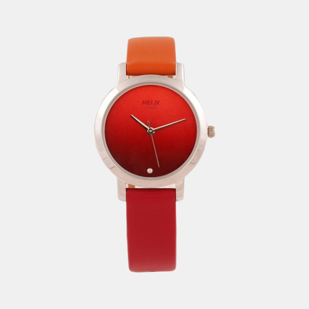 Helix Round Red Analog watch
