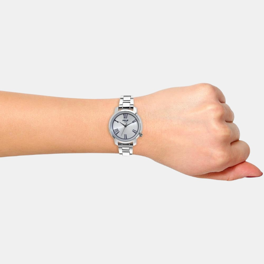 Helix Stainless Steel Round watch