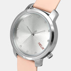 Helix Leather Silver watch