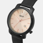 Helix Leather Rose Gold watch