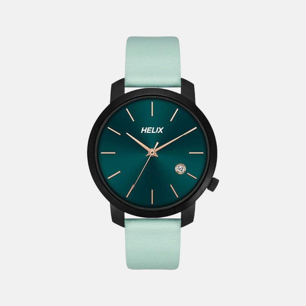 Helix Round Green Analog watch