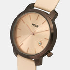 Helix Leather Rose Gold watch