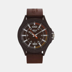 Helix Round Brown Analog watch