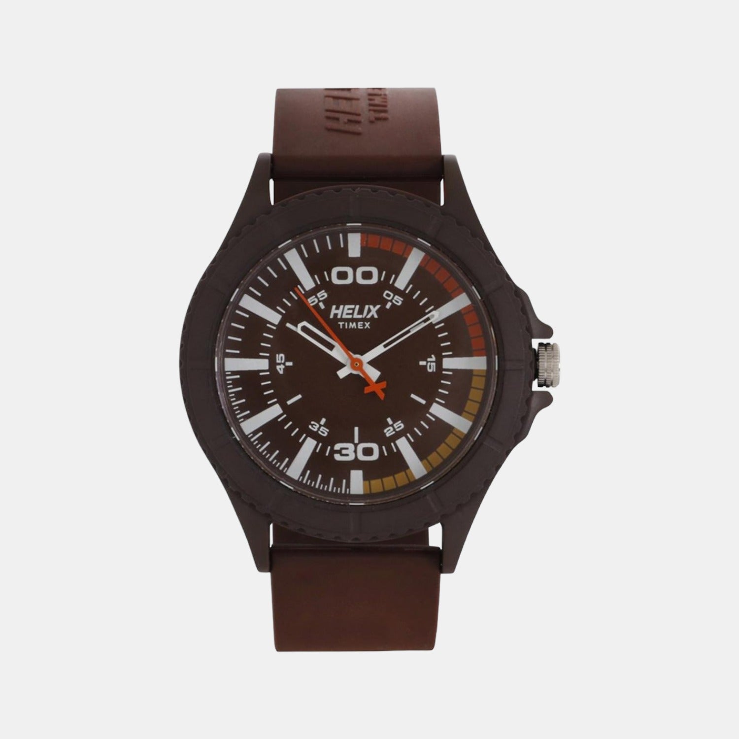 Helix Round Brown Analog watch