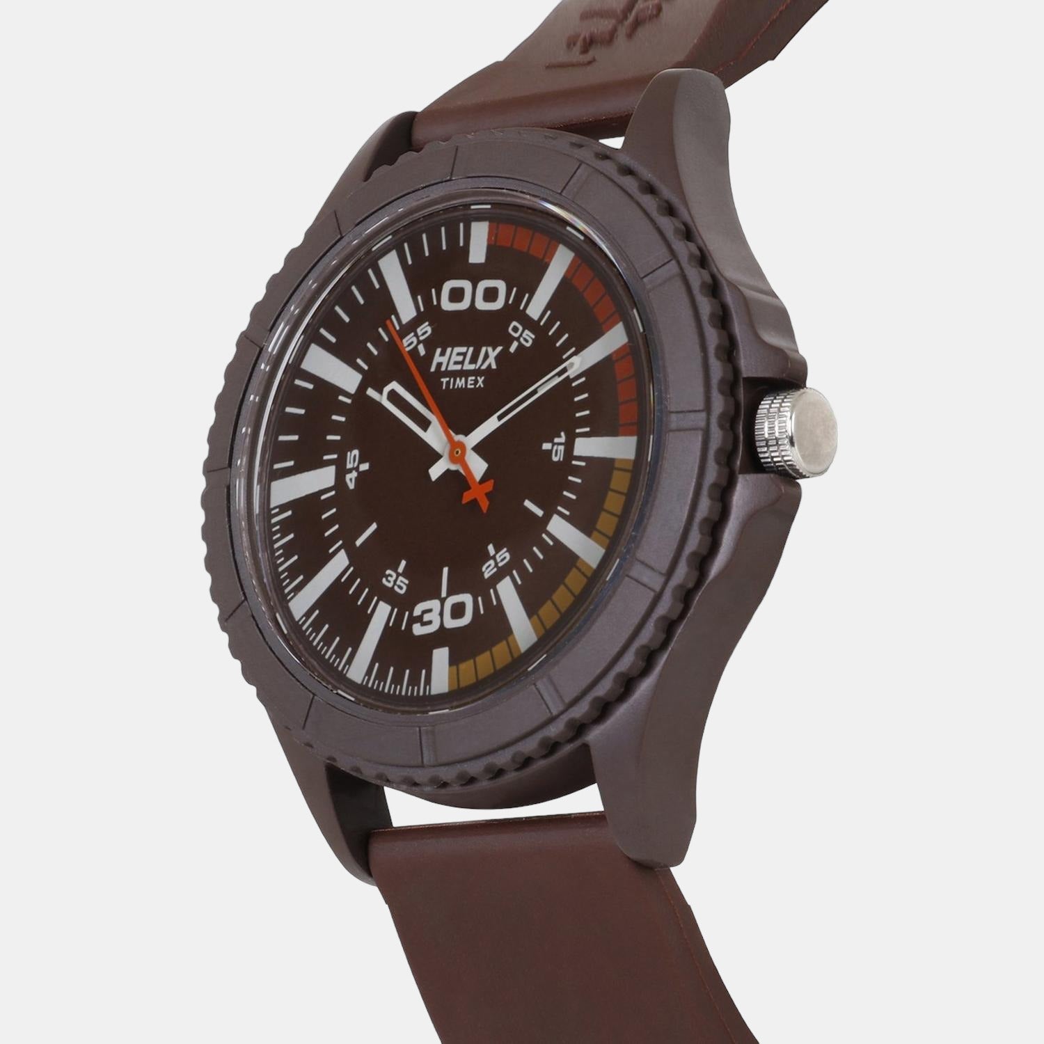 Helix Women Round Brown watch