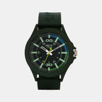 Helix Round Green Analog watch