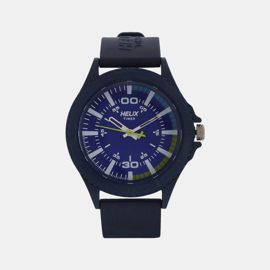 Helix Round Blue Analog watch