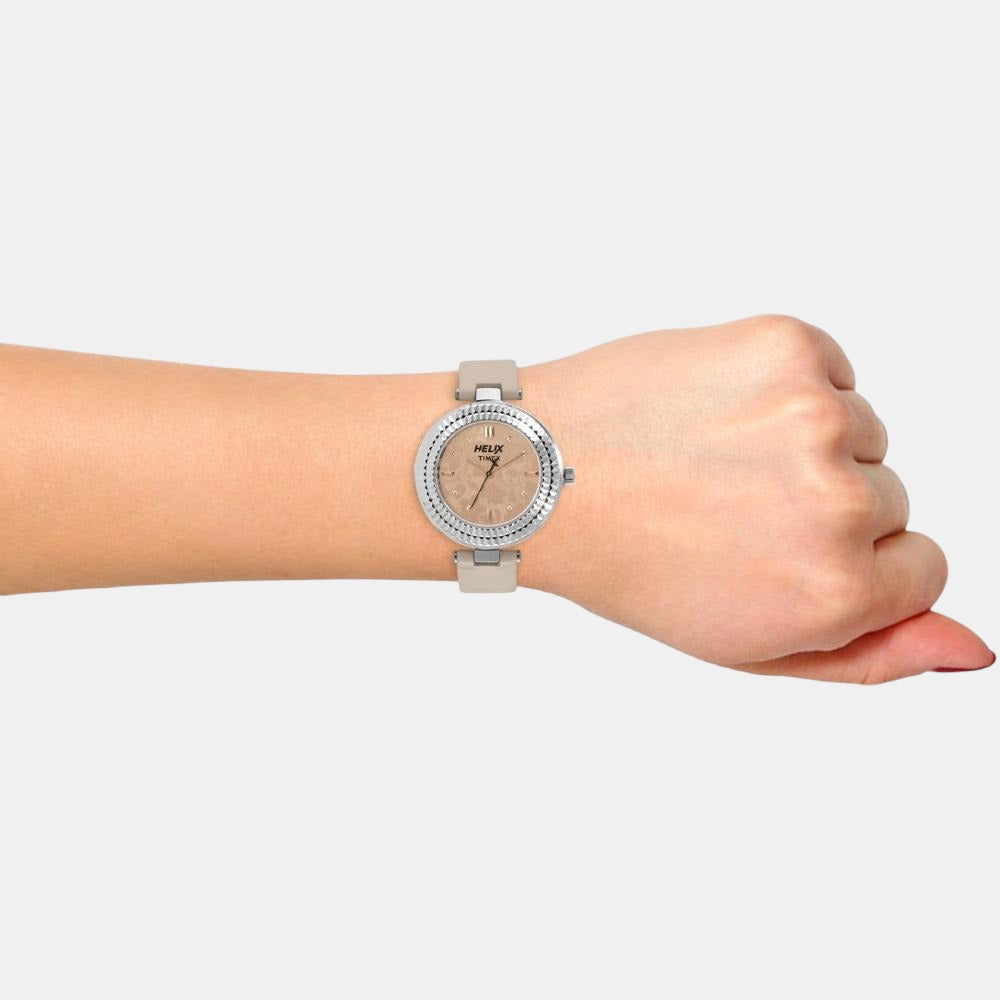 Helix Leather Rose Gold watch